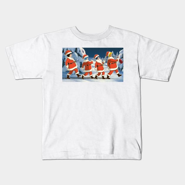 Roy, Max, Rick, Ben Happy Christmas Kids T-Shirt by Robotech/Macross and Anime design's